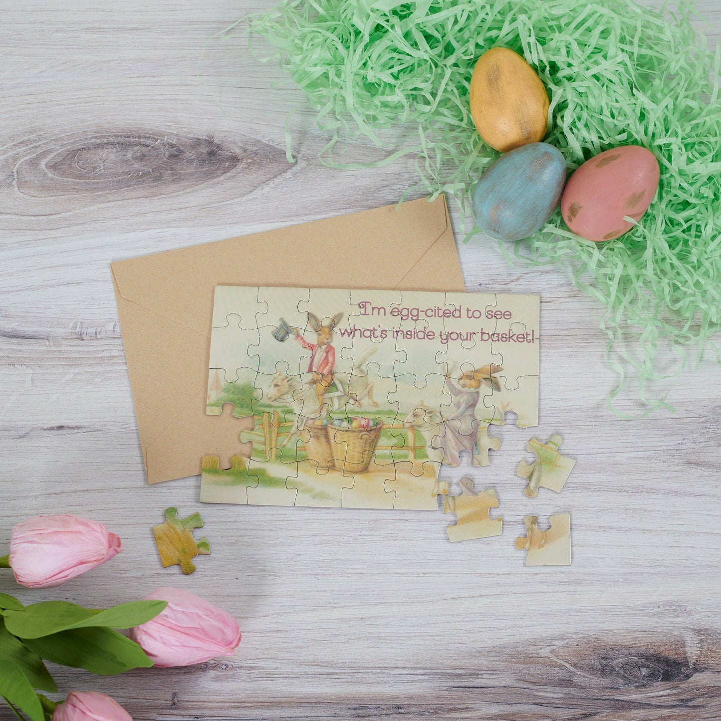 I'm Eggcited To See Puzzle Card