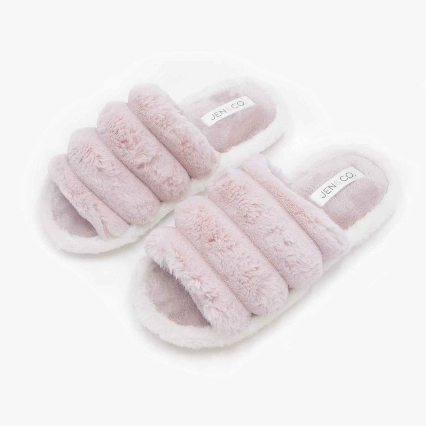 Two-Tone Fluffy Cloud Slippers