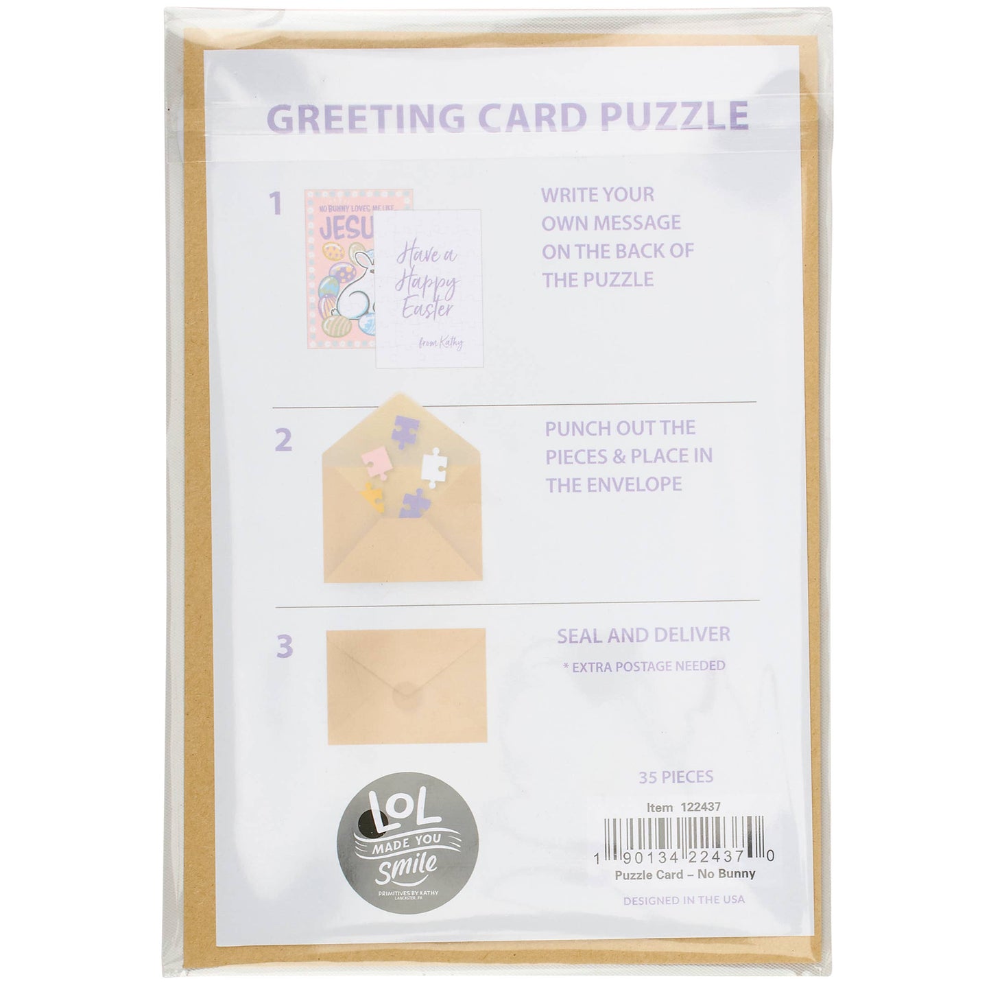 No Bunny Loves Me Like Jesus Puzzle Card