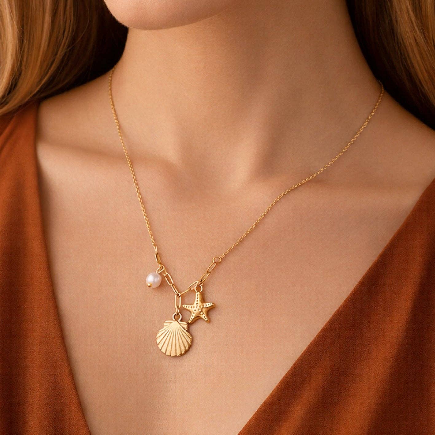 18K Gold Plated Beachy Chain Necklace