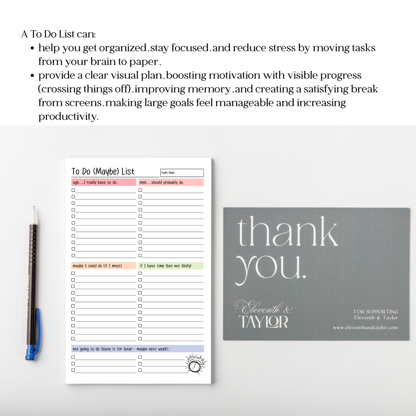 To Do (Maybe) Checklist: 50-Page Tear-Off Notepad
