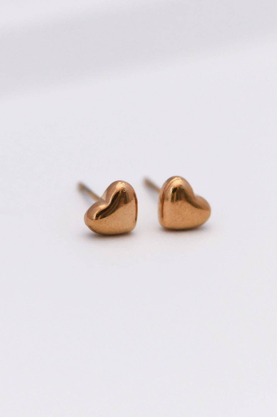 Simple Heart Stud Earrings