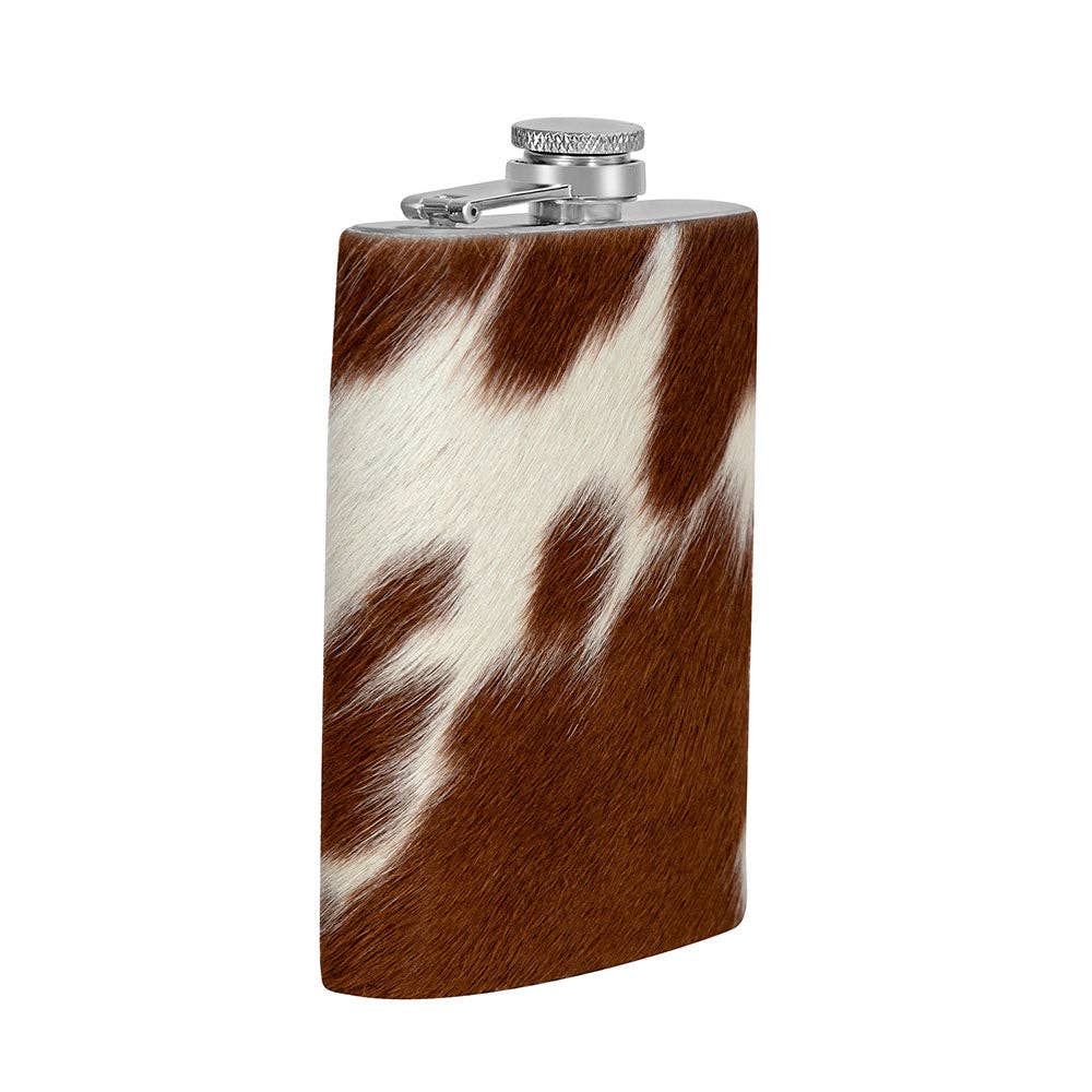 Mountain Trail Flask in Caramel Hair-on Hide (8 OZ)