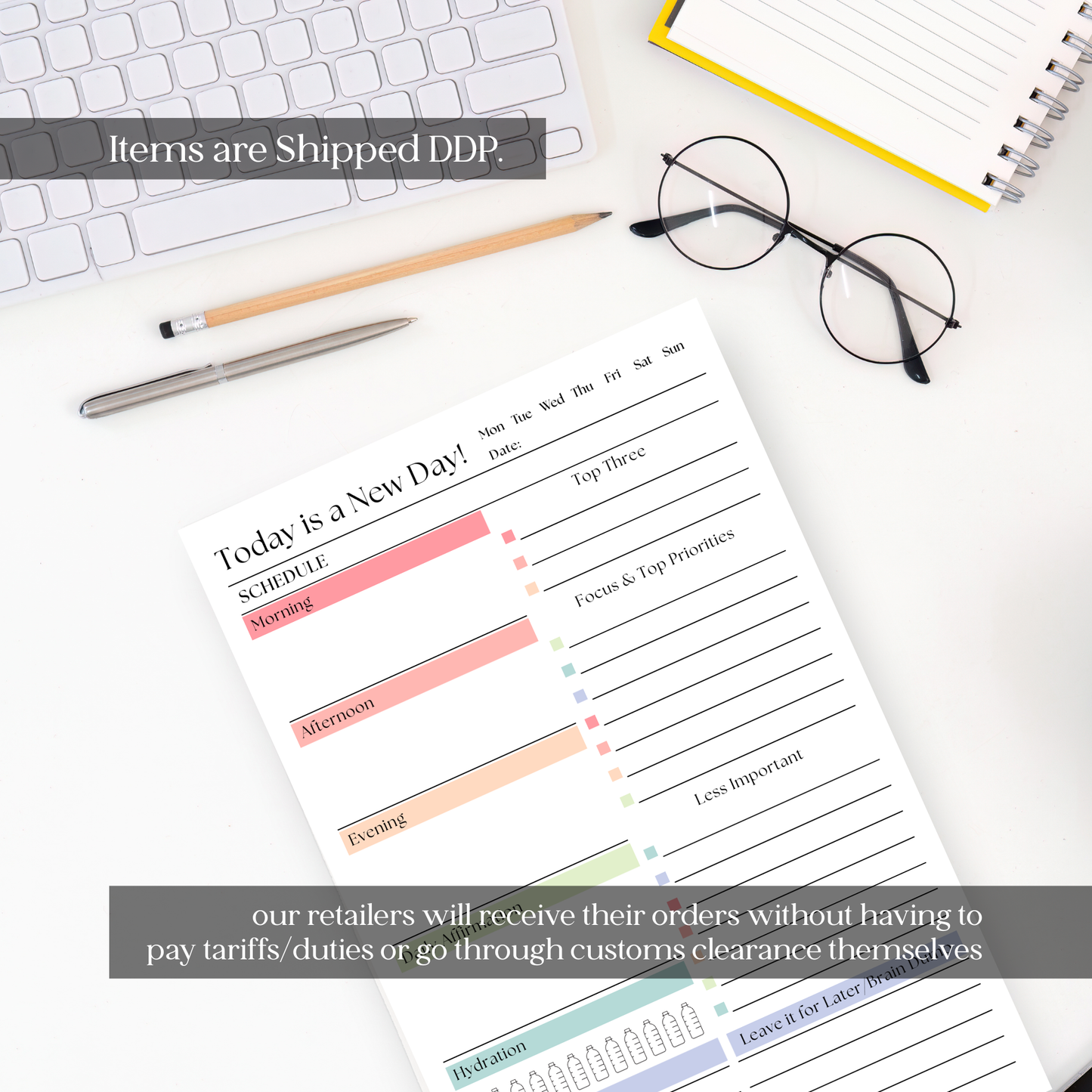 Today is a New Day Daily To-Do List and Schedule: 50 Page Tear-Off Notepad