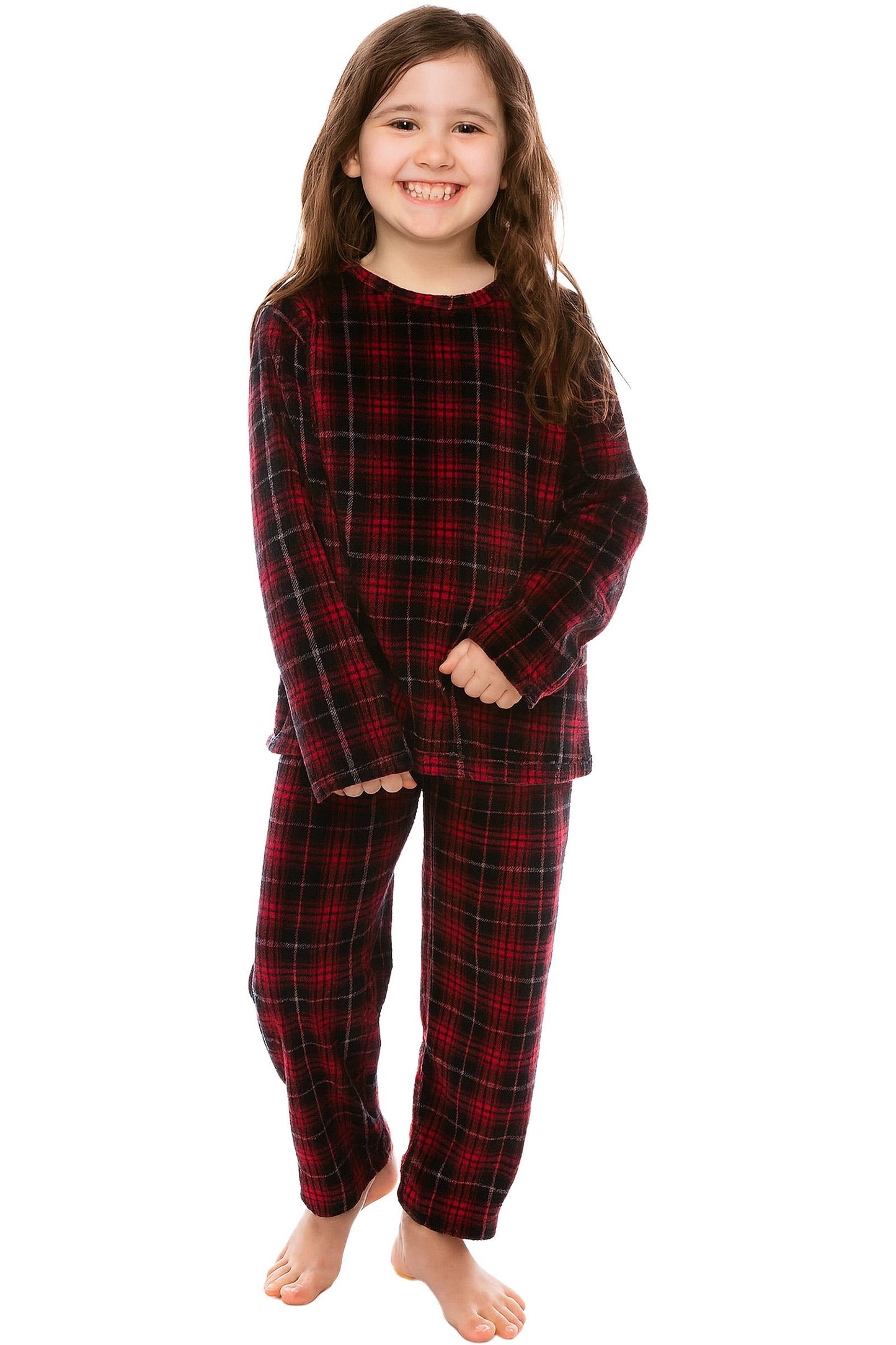 Kids Clan Wallace Plaid Microfleece Pajama Sets