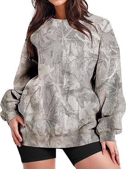 Maple Leaf Camo Oversized Sweatshirt
