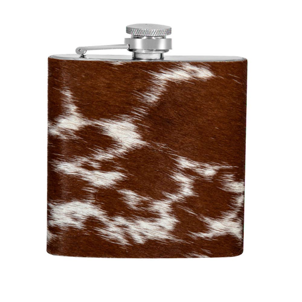 Mountain Trail Flask in Caramel Hair-on Hide (8 OZ)