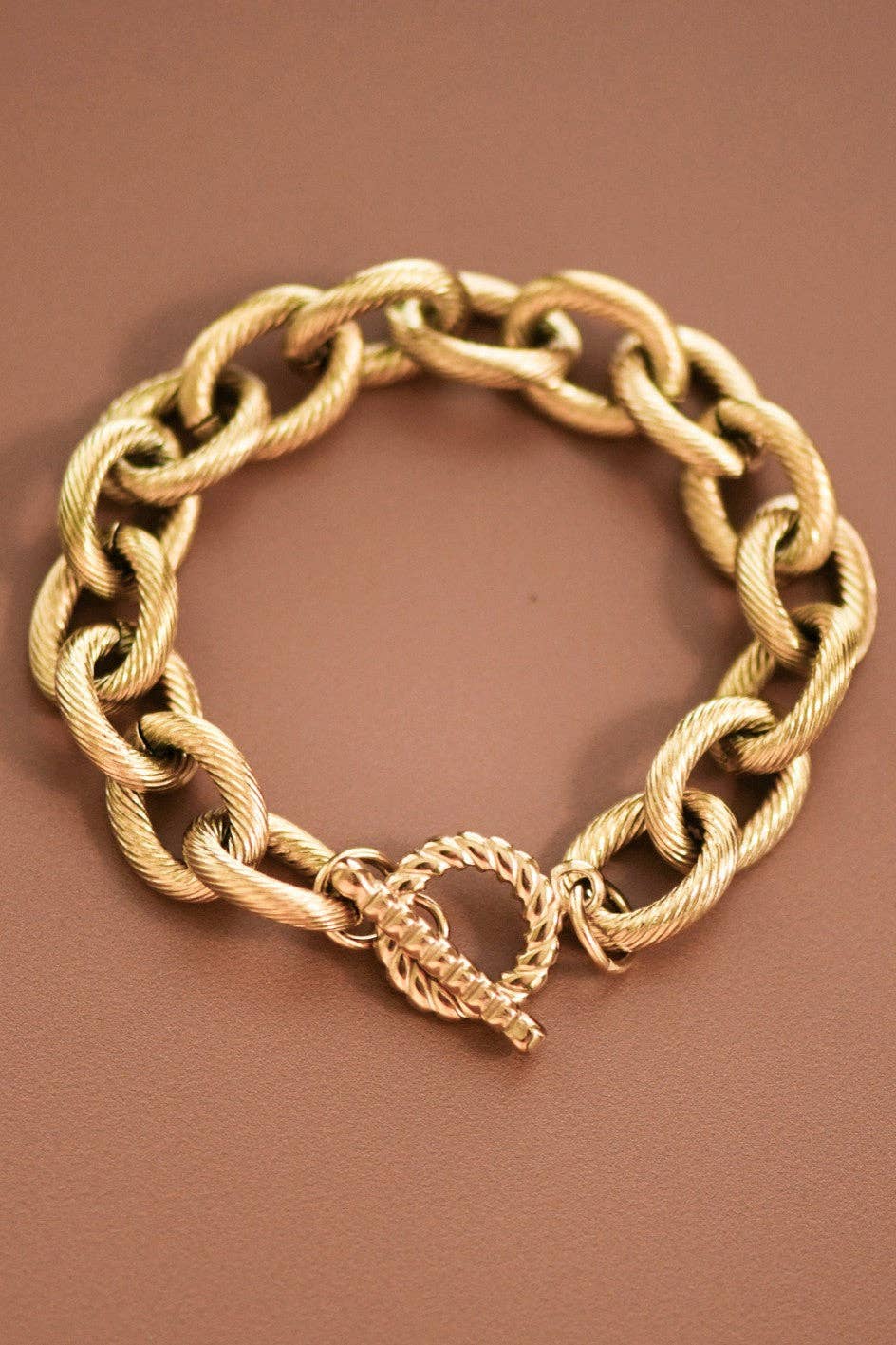 18K Gold Plated Chunky Link Chain Bracelet