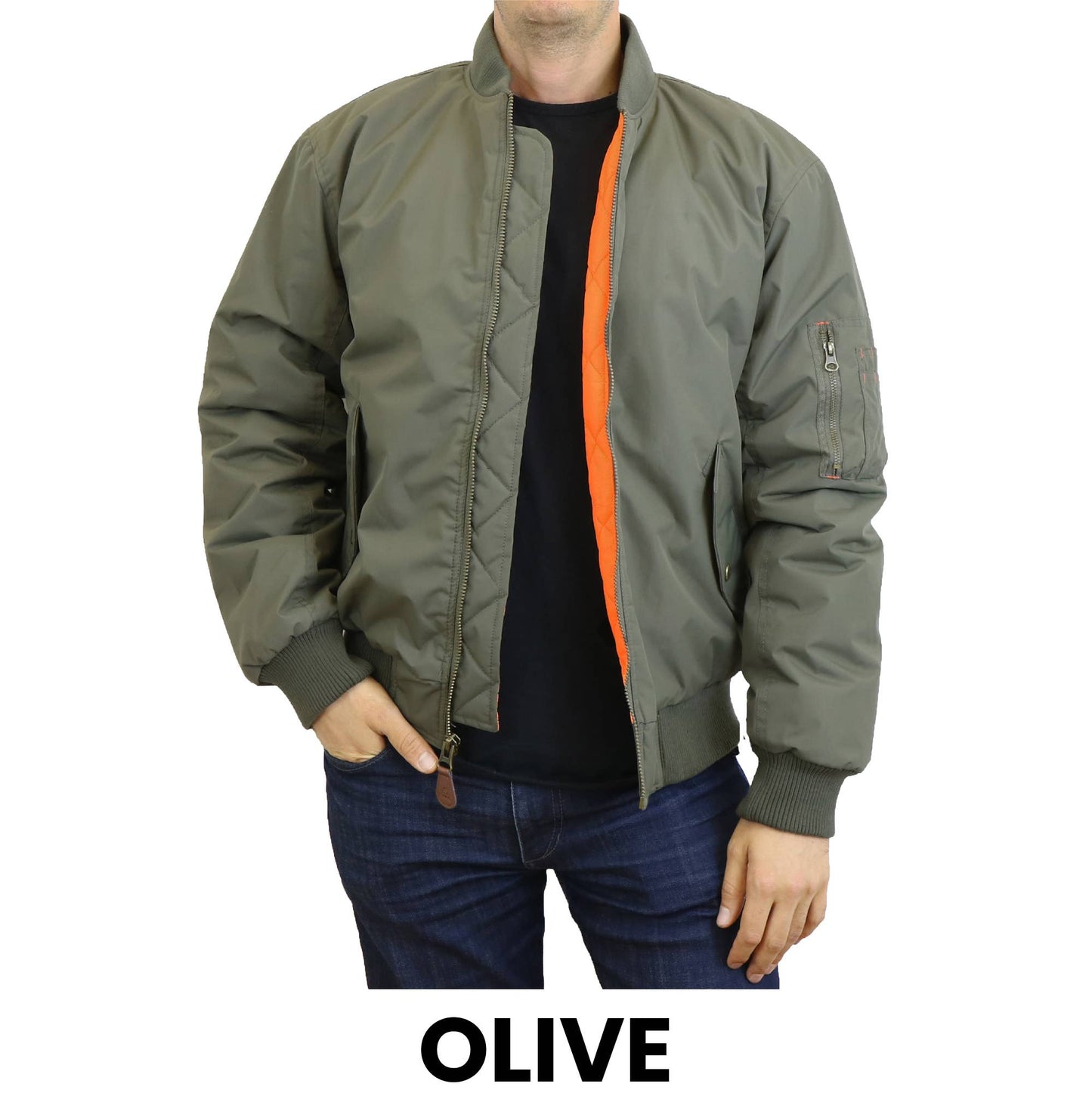 Men's Heavyweight MA-1 Flight Bomber Jacket