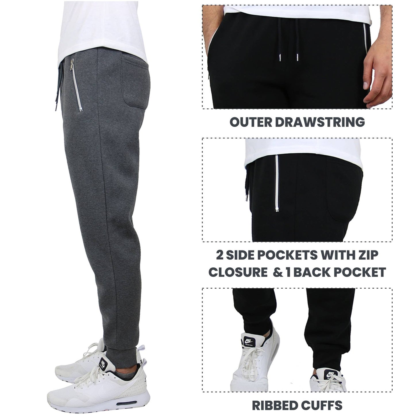 Fleece-Lined Jogger Sweatpants