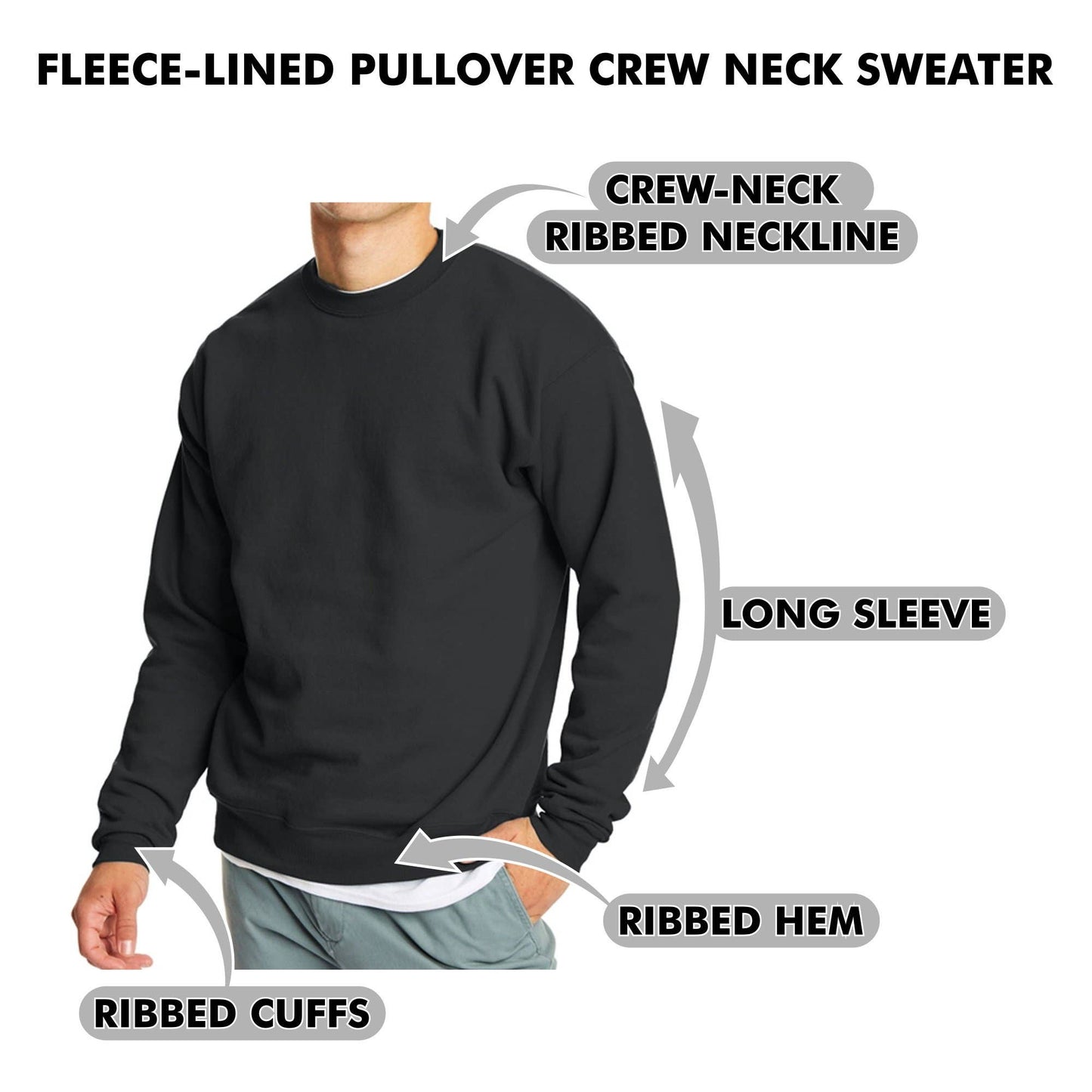 Crew Neck Fleece Sweatshirt