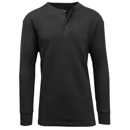 Men's Long Sleeve Thermal Henley Shirt