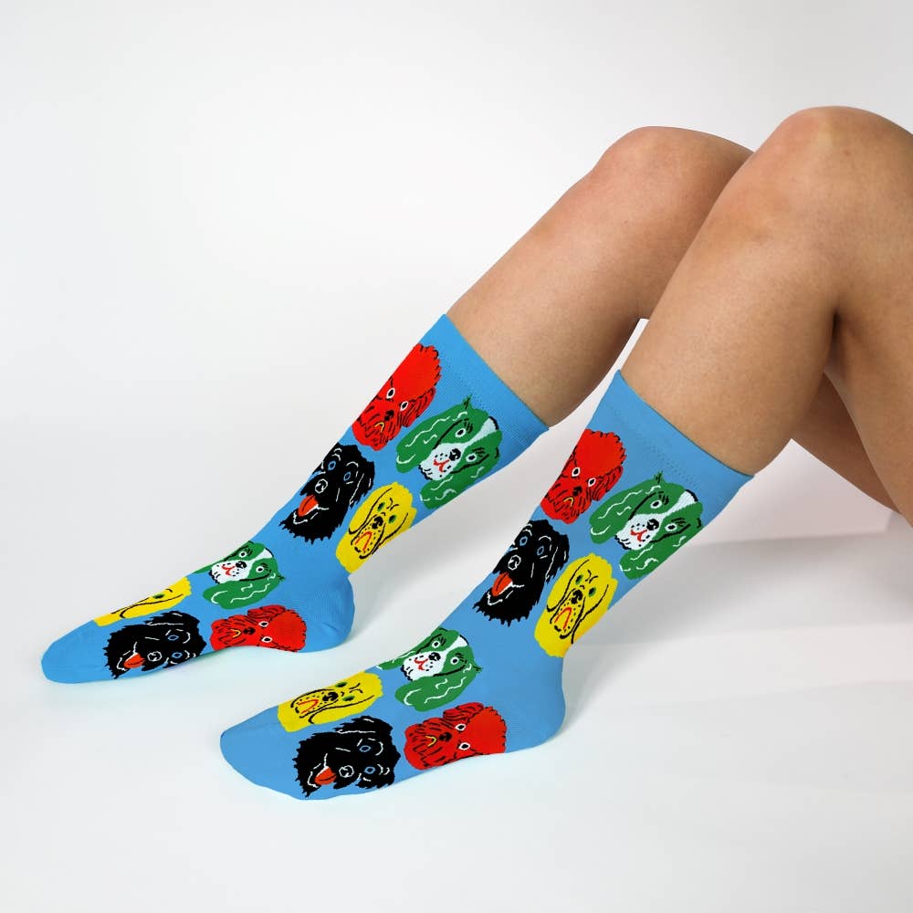 Crew Socks - Colorful Dogs