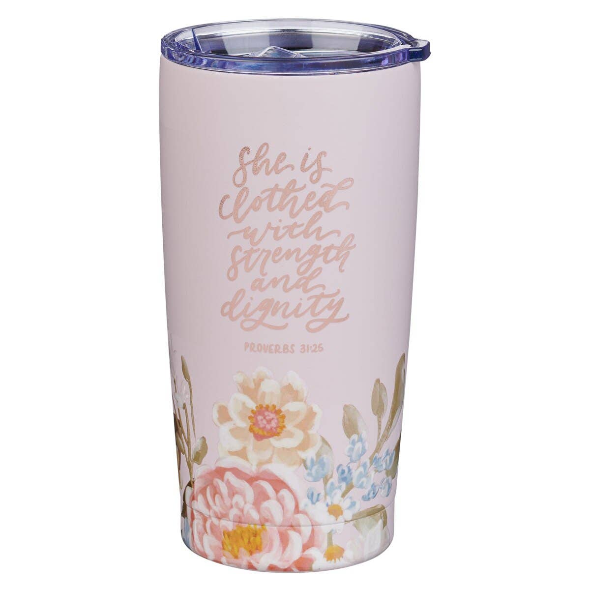 Tumbler Pink Strength & Dignity Prov. 31:25