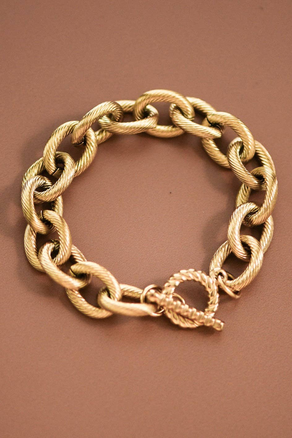 18K Gold Plated Chunky Link Chain Bracelet
