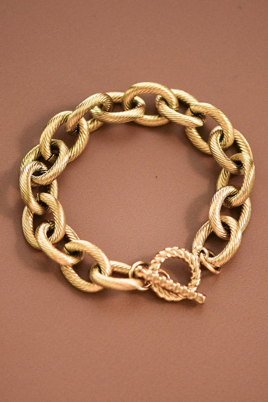 18K Gold Plated Chunky Link Chain Bracelet