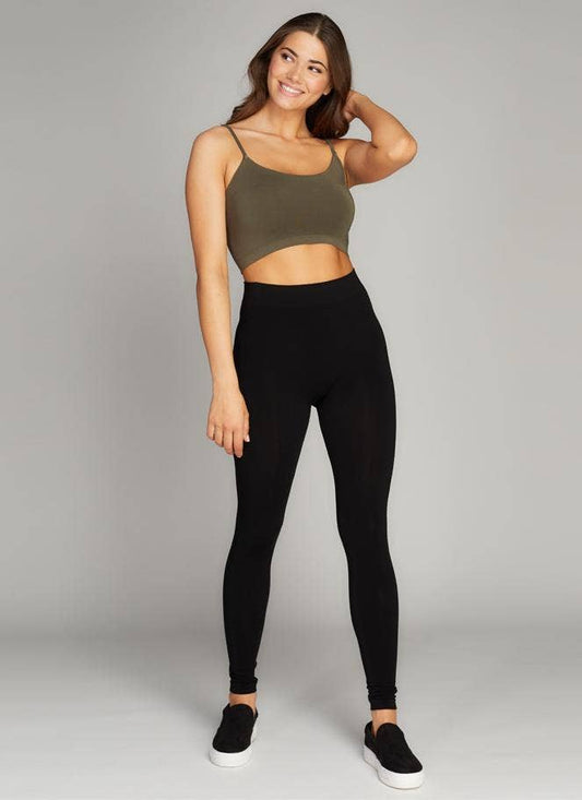Black Bamboo Fleece Lined Leggings