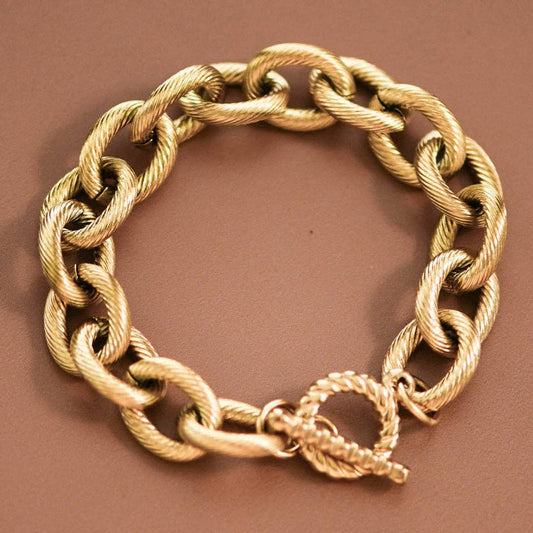 18K Gold Plated Chunky Link Chain Bracelet