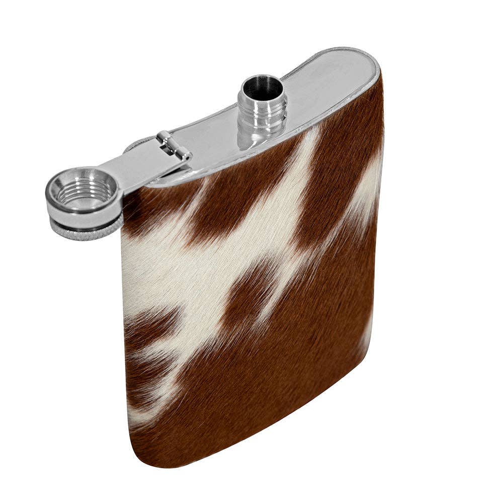 Mountain Trail Flask in Caramel Hair-on Hide (8 OZ)