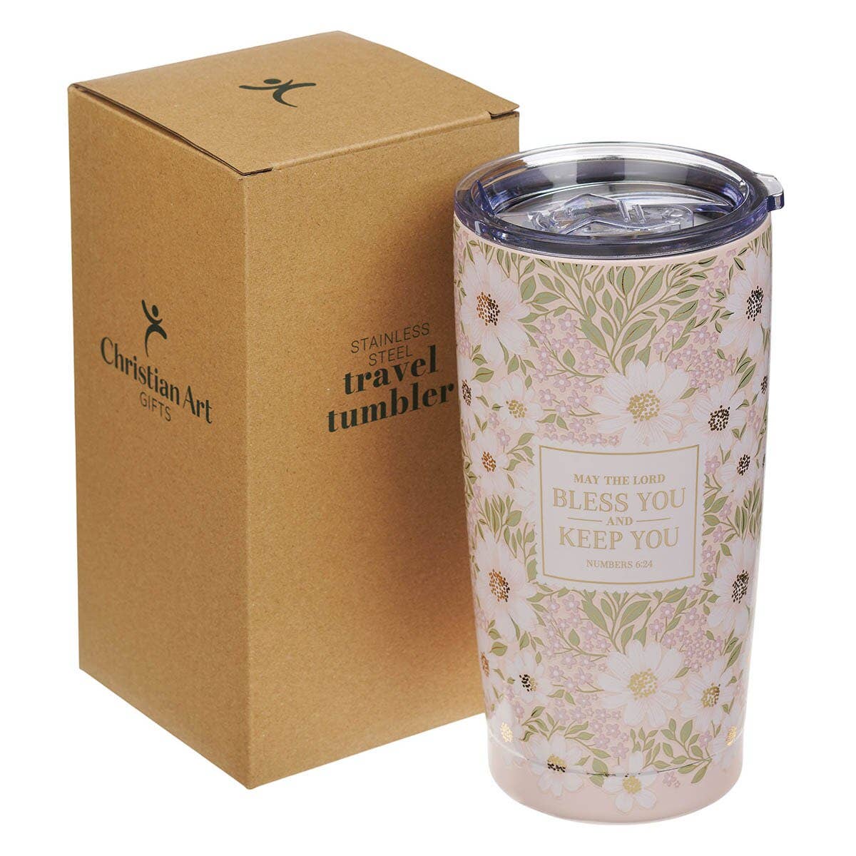 Tumbler Floral The Lord Bless You and Keep You Num. 6:24