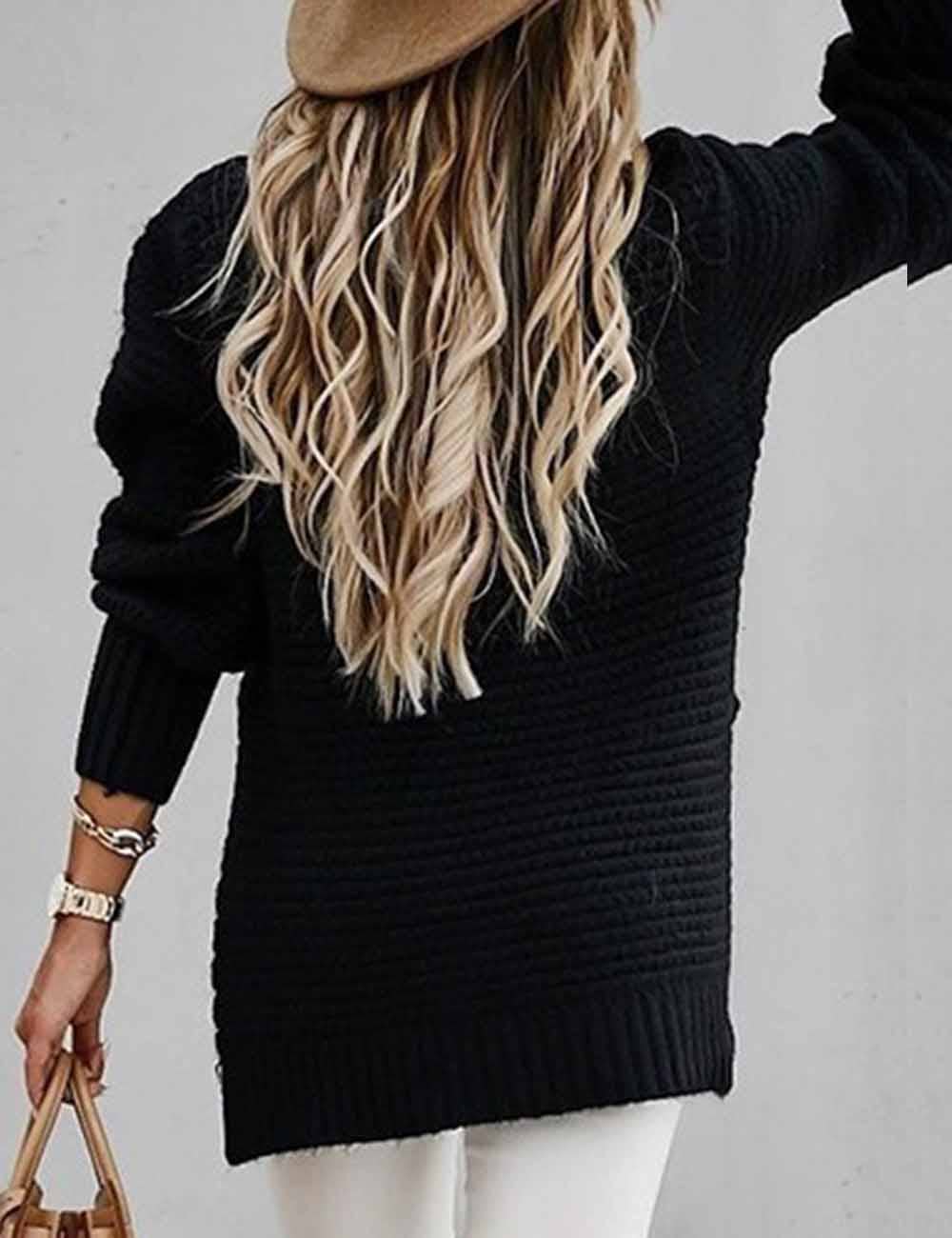 Women’s Stand Collar Knit Sweater