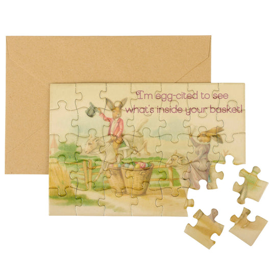 I'm Eggcited To See Puzzle Card
