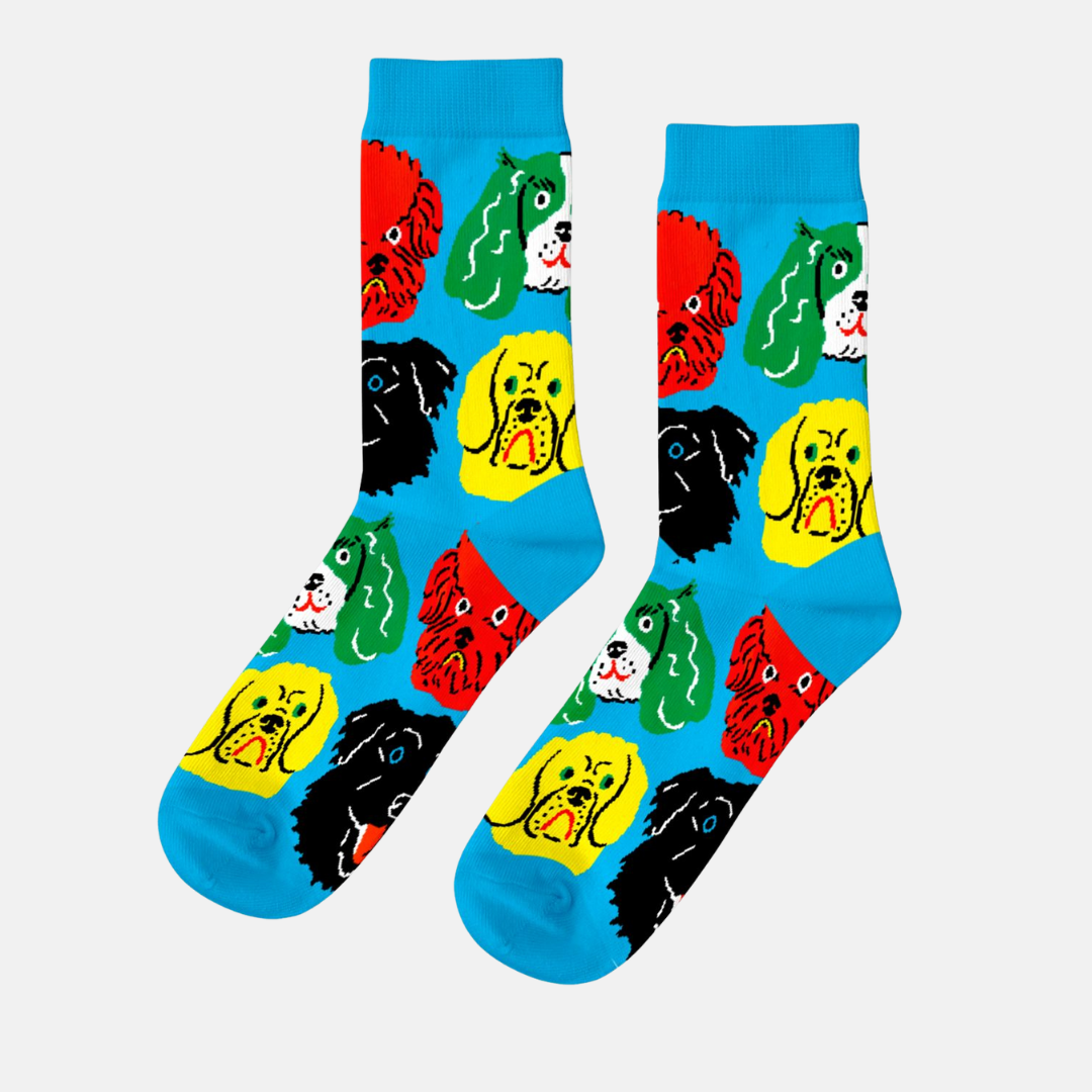 Crew Socks - Colorful Dogs