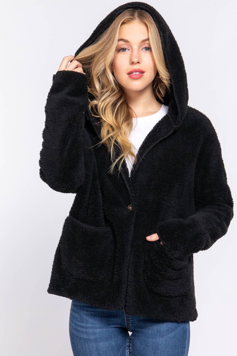 Teddy Bear Hooded Cardigan