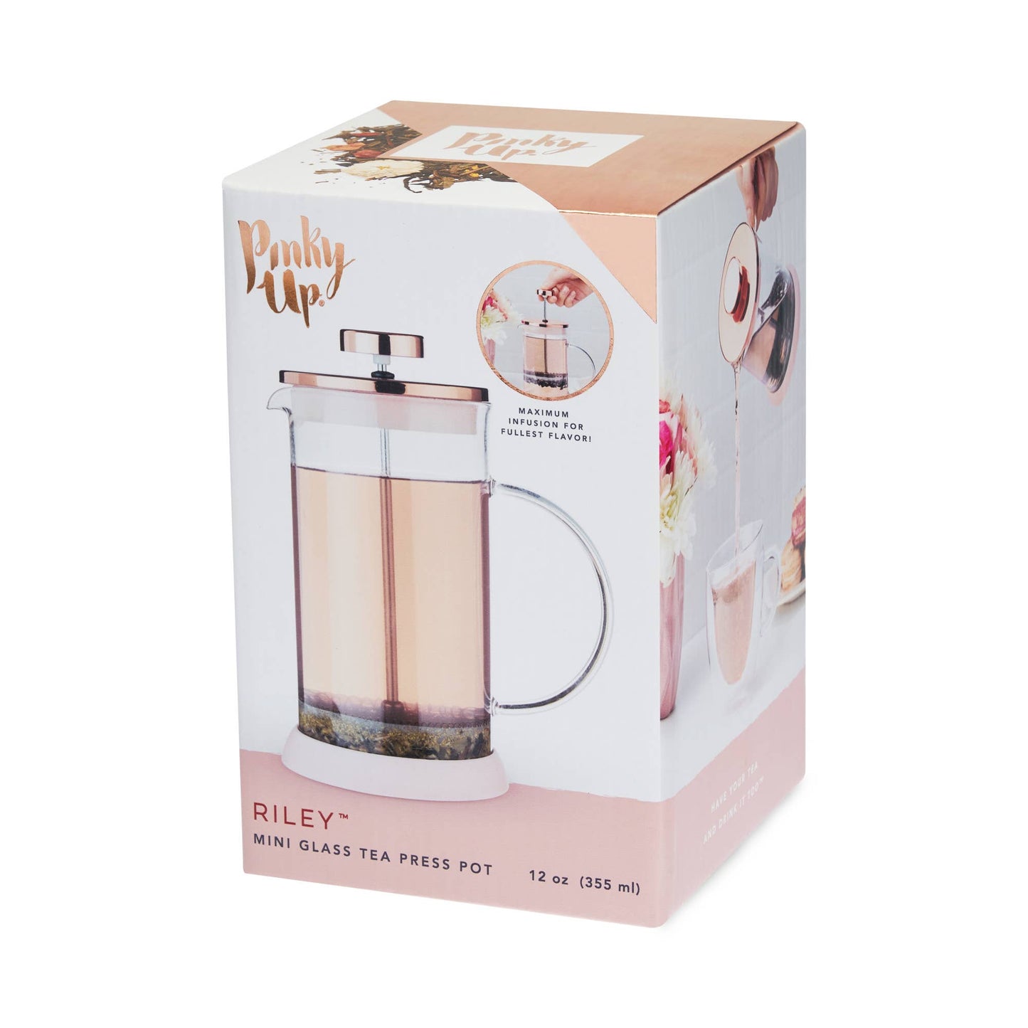 Glass Portable Mini Coffee and Tea Press Pot 12oz