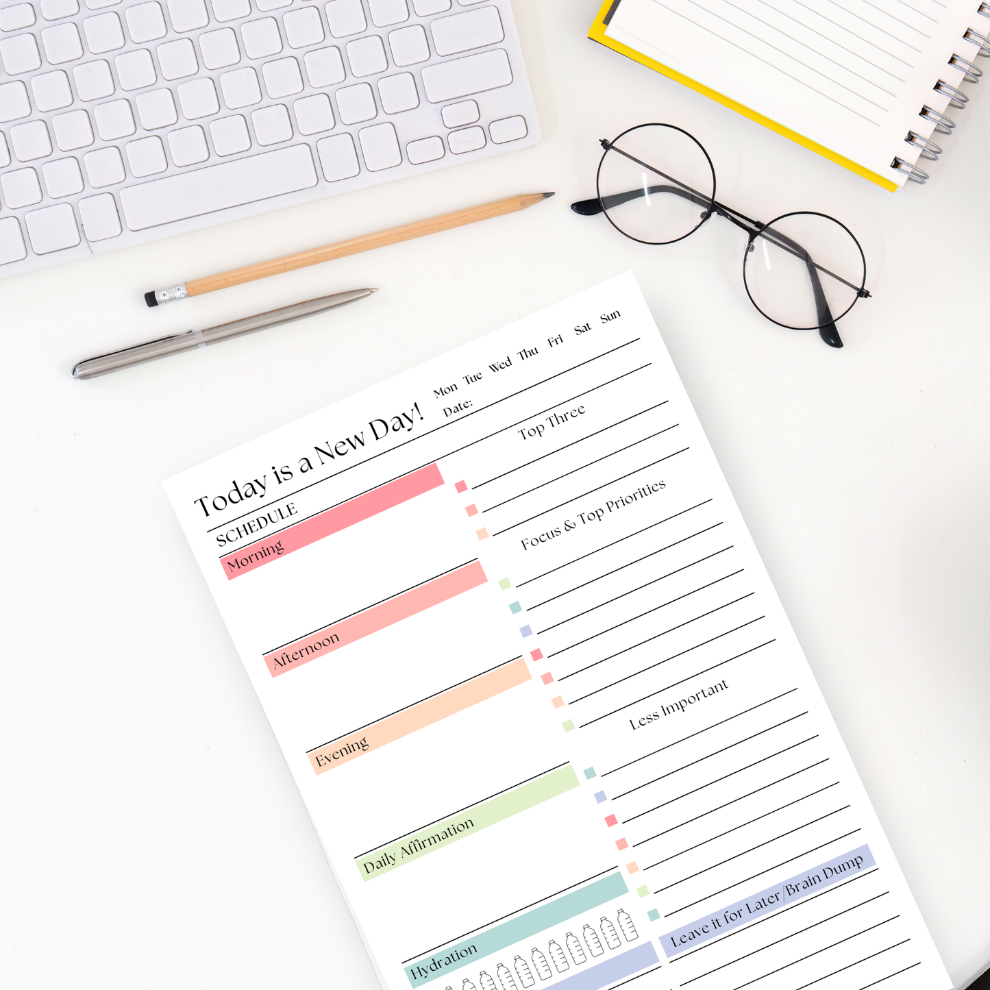 Today is a New Day Daily To-Do List and Schedule: 50 Page Tear-Off Notepad