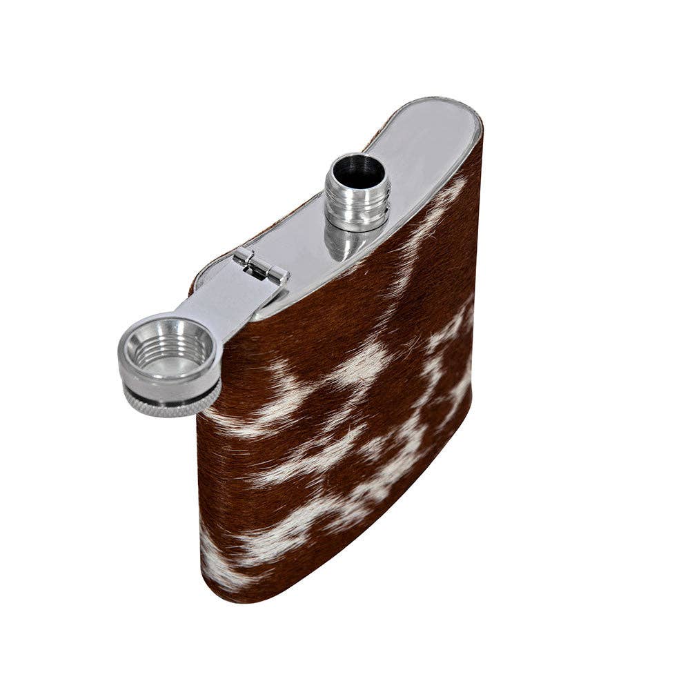 Mountain Trail Flask in Caramel Hair-on Hide (8 OZ)
