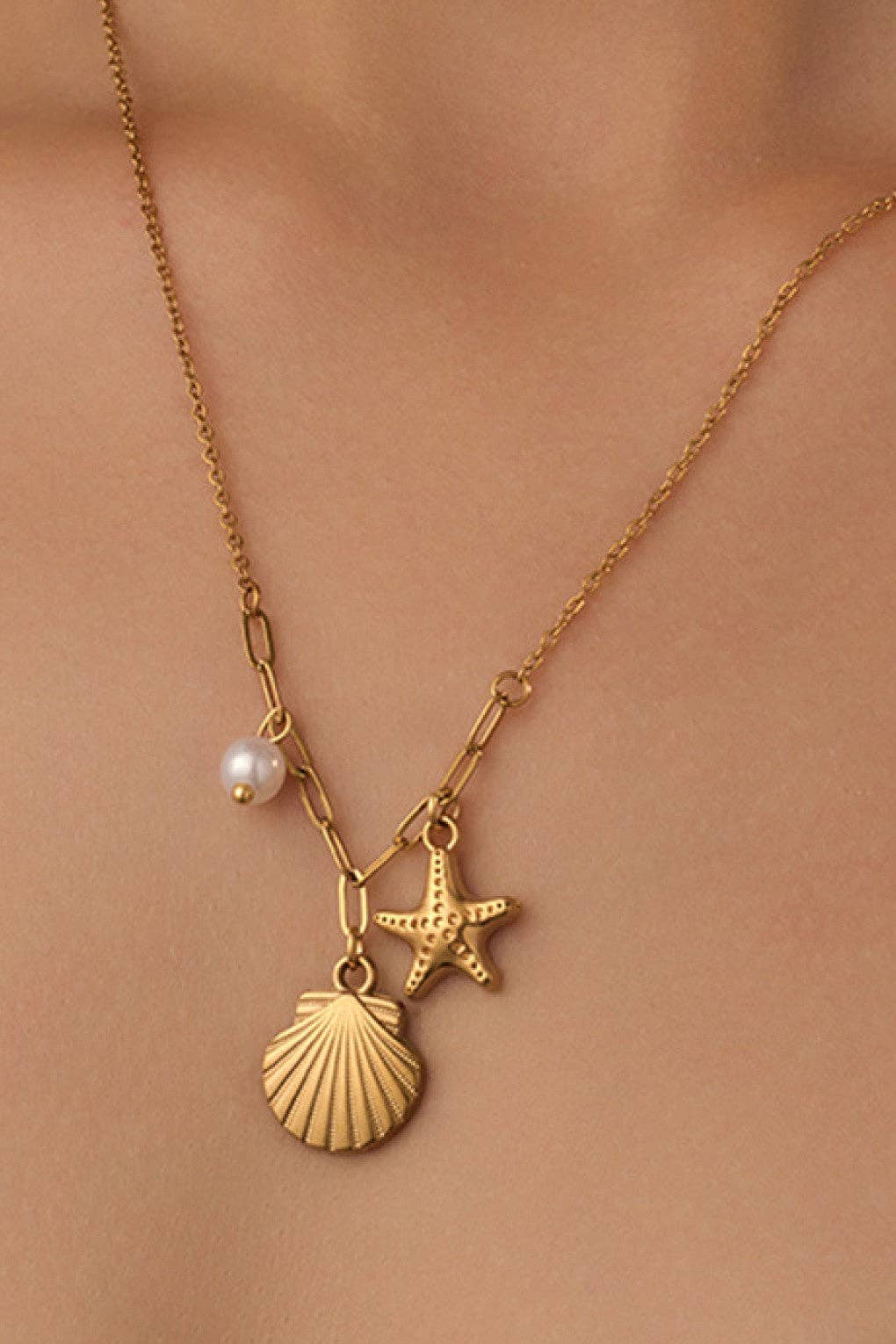 18K Gold Plated Beachy Chain Necklace