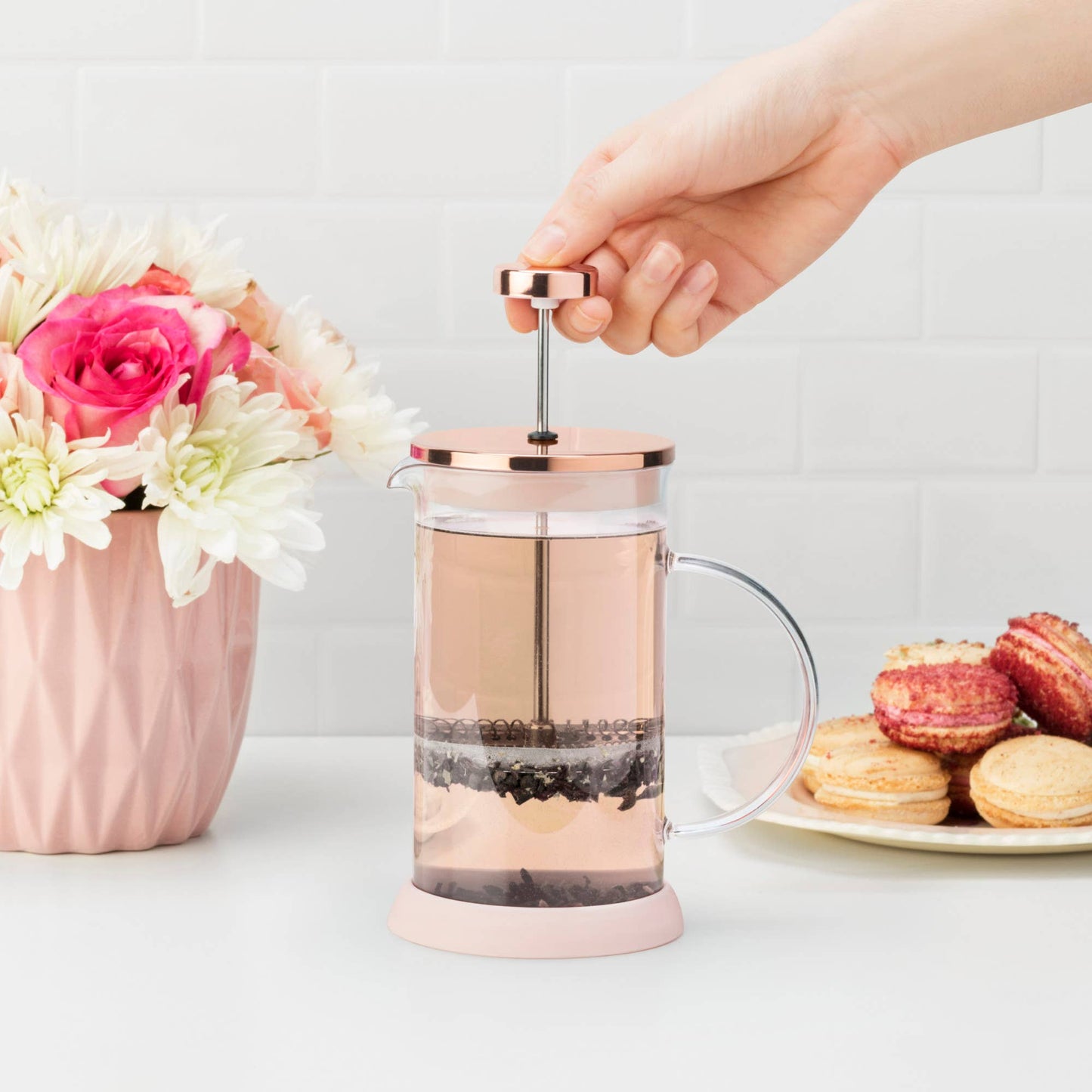 Glass Portable Mini Coffee and Tea Press Pot 12oz