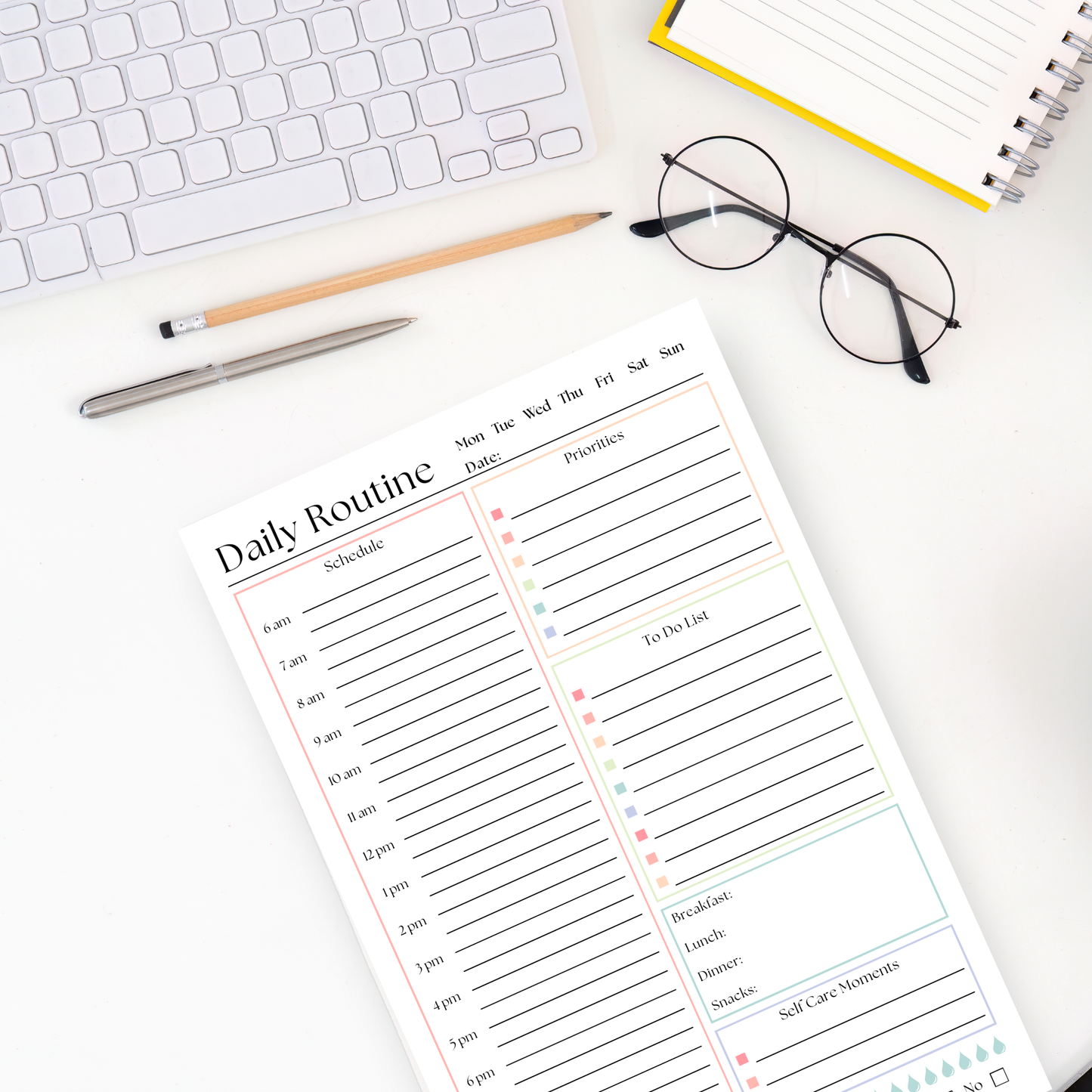 Daily Routine To-Do List Planner: 50 Page Tear-Off Notepad