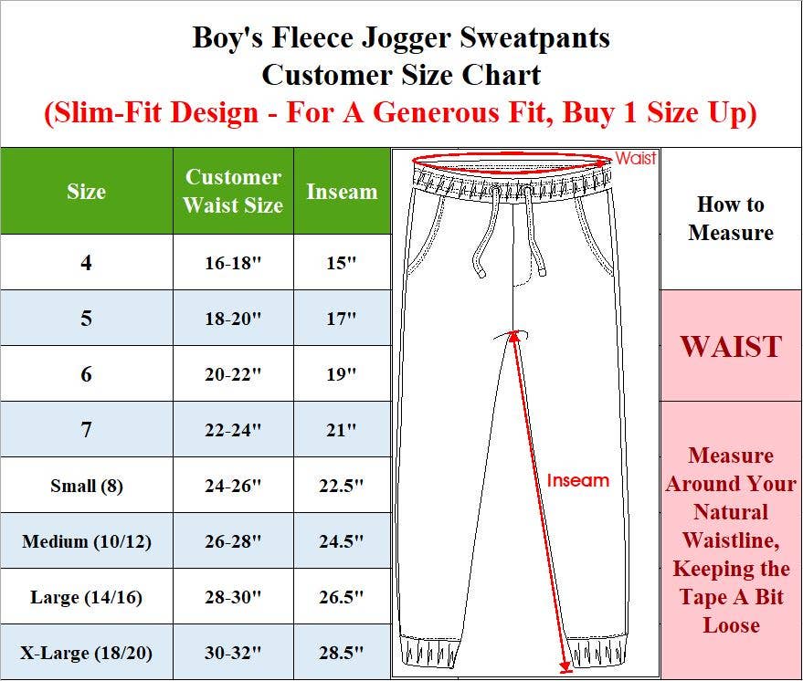 Kids Sweatpants- Basic Active Fleece Jogger Pants