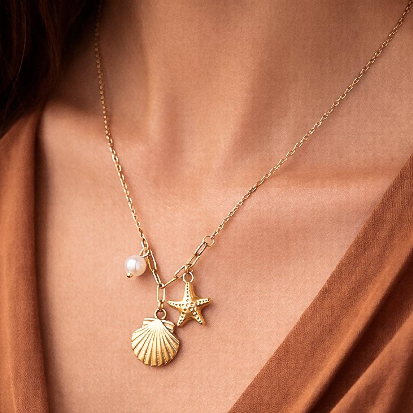 18K Gold Plated Beachy Chain Necklace