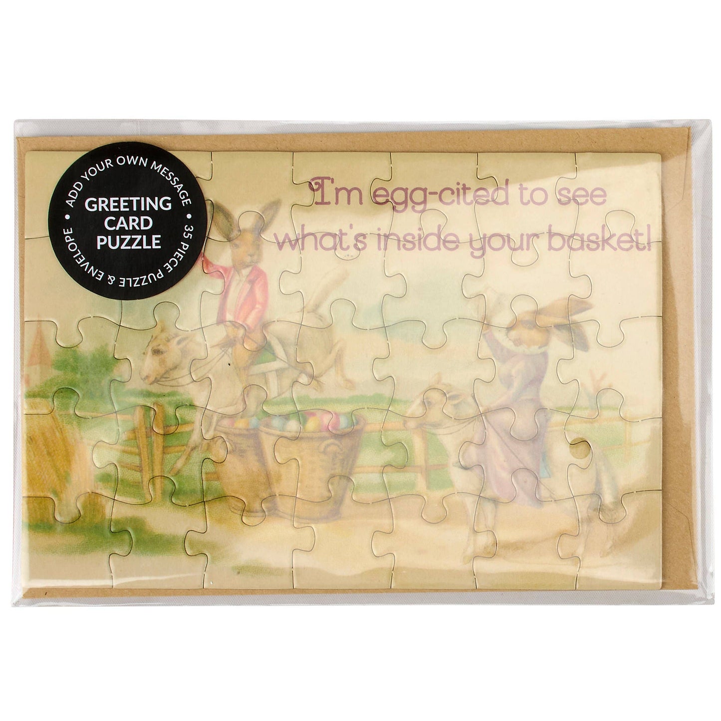 I'm Eggcited To See Puzzle Card
