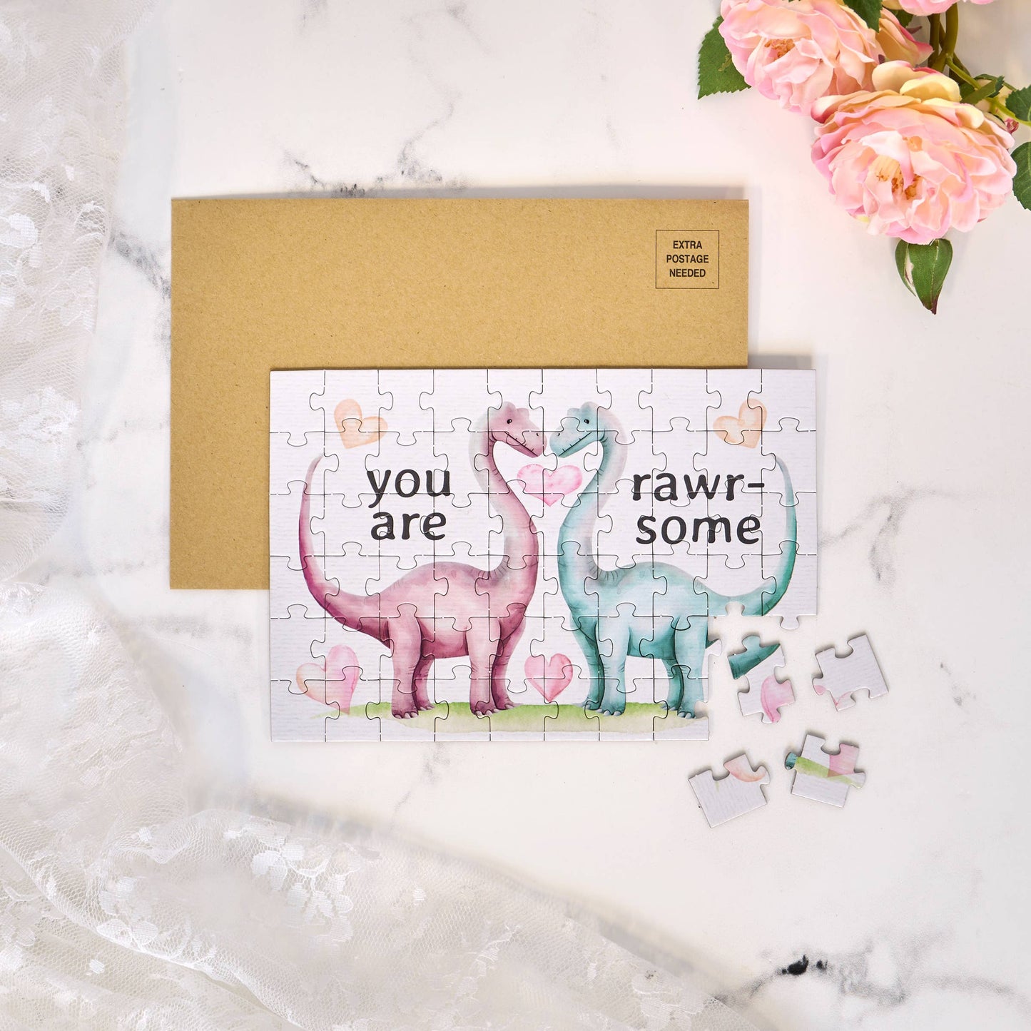 You Are Rawrsome Puzzle Card