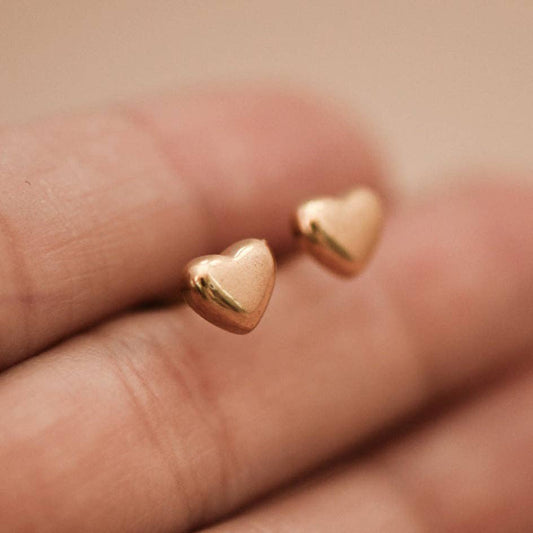 Simple Heart Stud Earrings