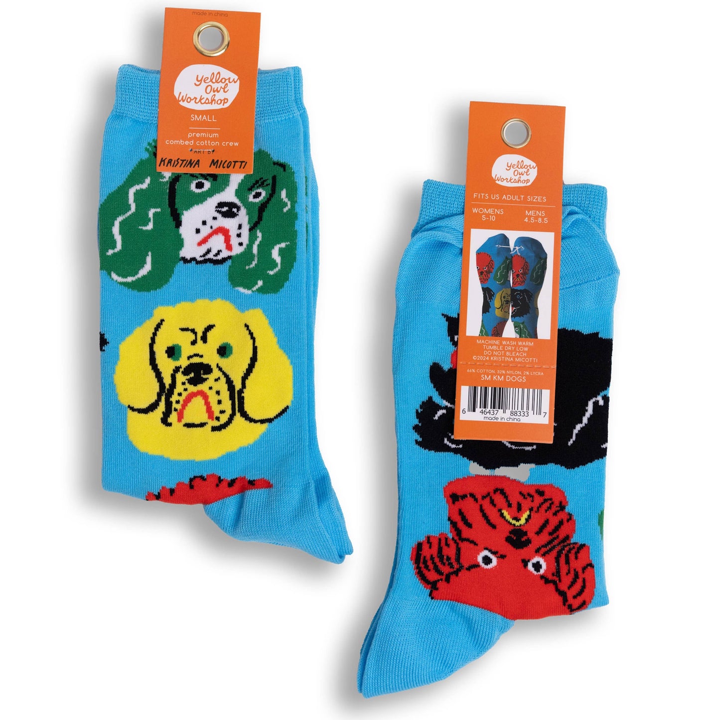 Crew Socks - Colorful Dogs