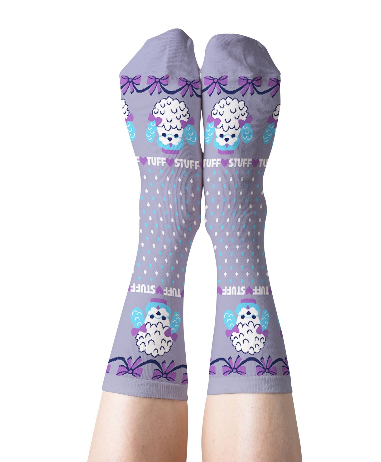 Crew Socks - Purple Poodle