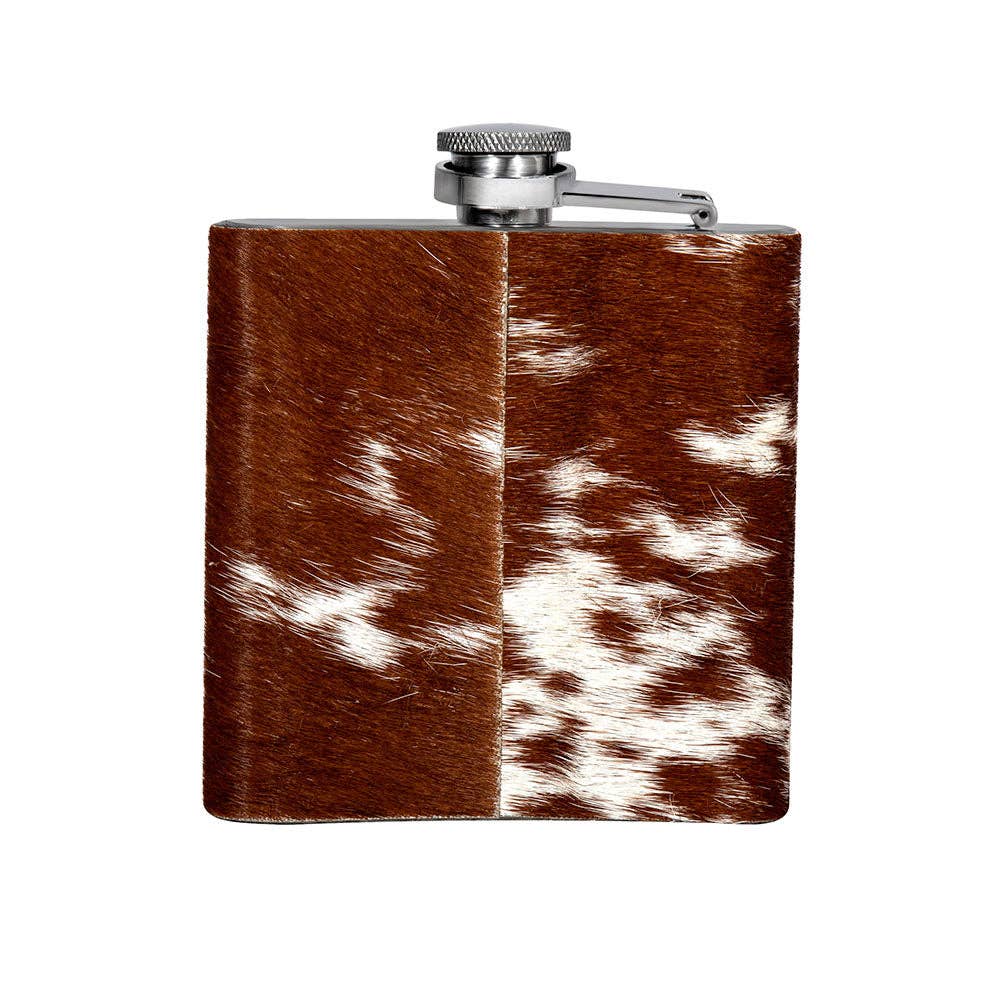 Mountain Trail Flask in Caramel Hair-on Hide (8 OZ)