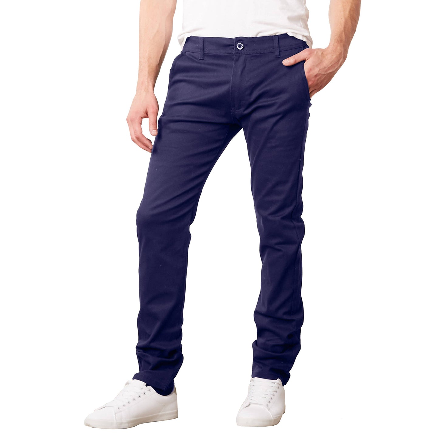 Men's Slim Fit Stretch Cotton Chino Pants – 31" Inseam