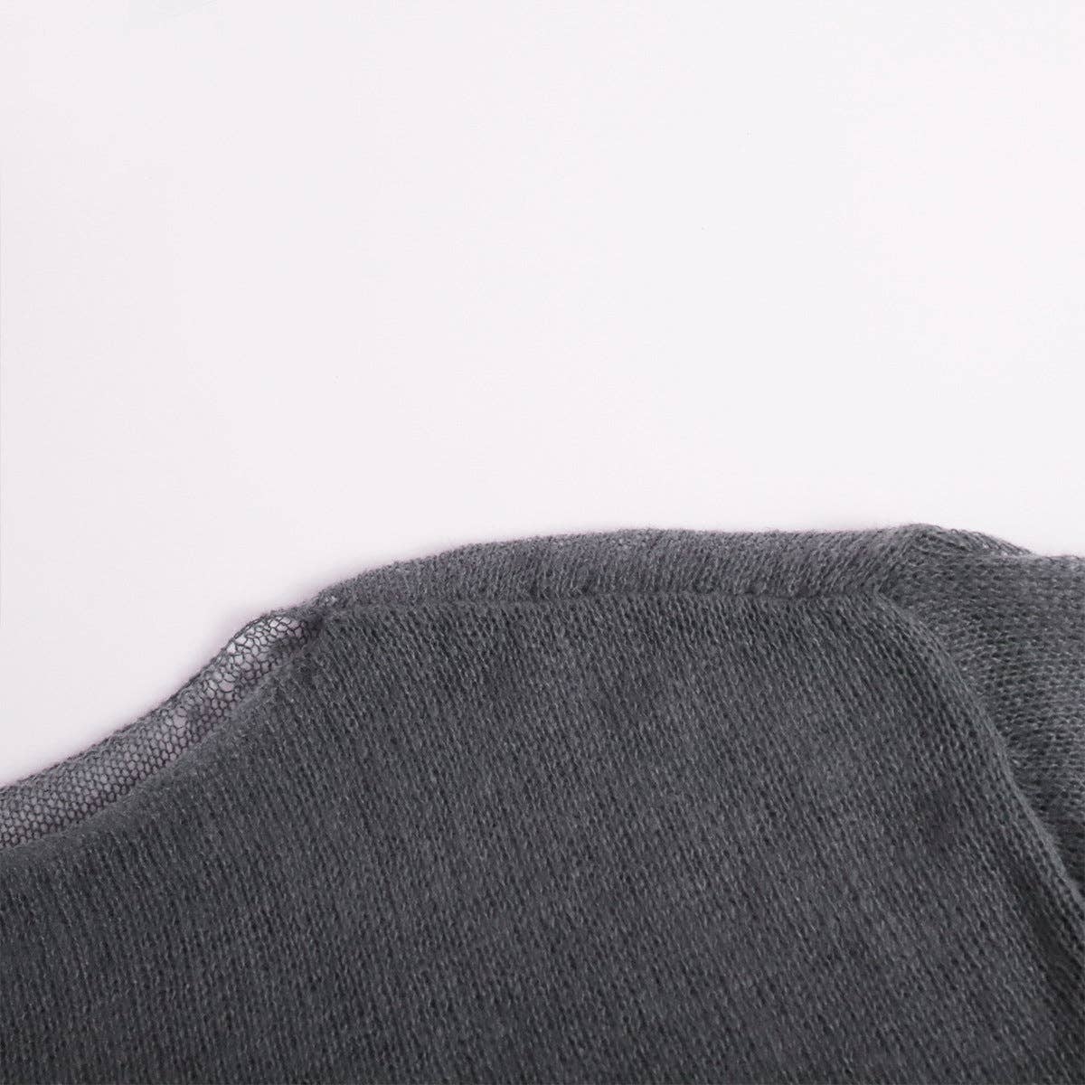 Solid Color Airy Knit Sweater