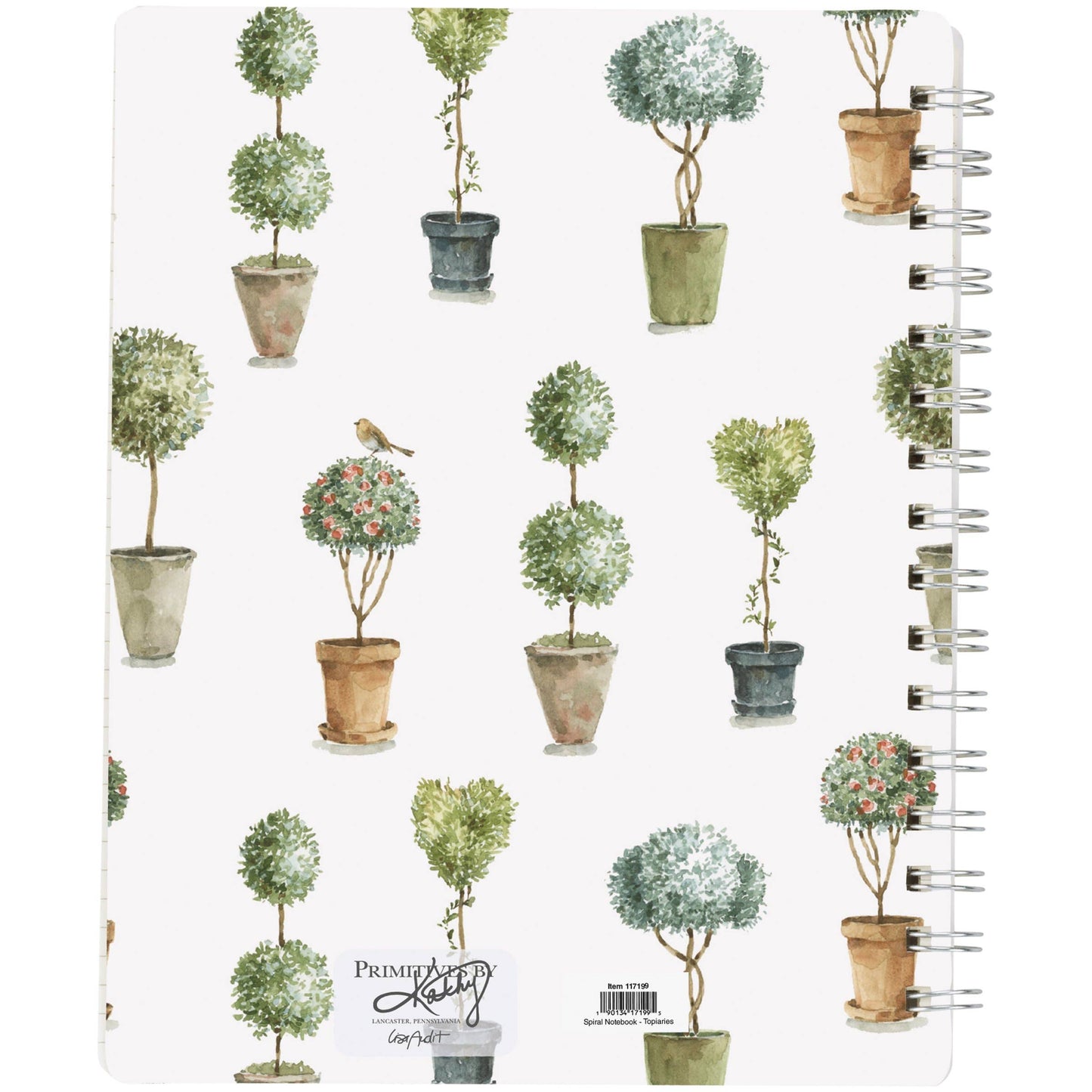 Topiary Spiral Notebook