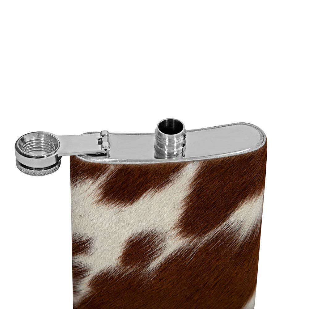 Mountain Trail Flask in Caramel Hair-on Hide (8 OZ)