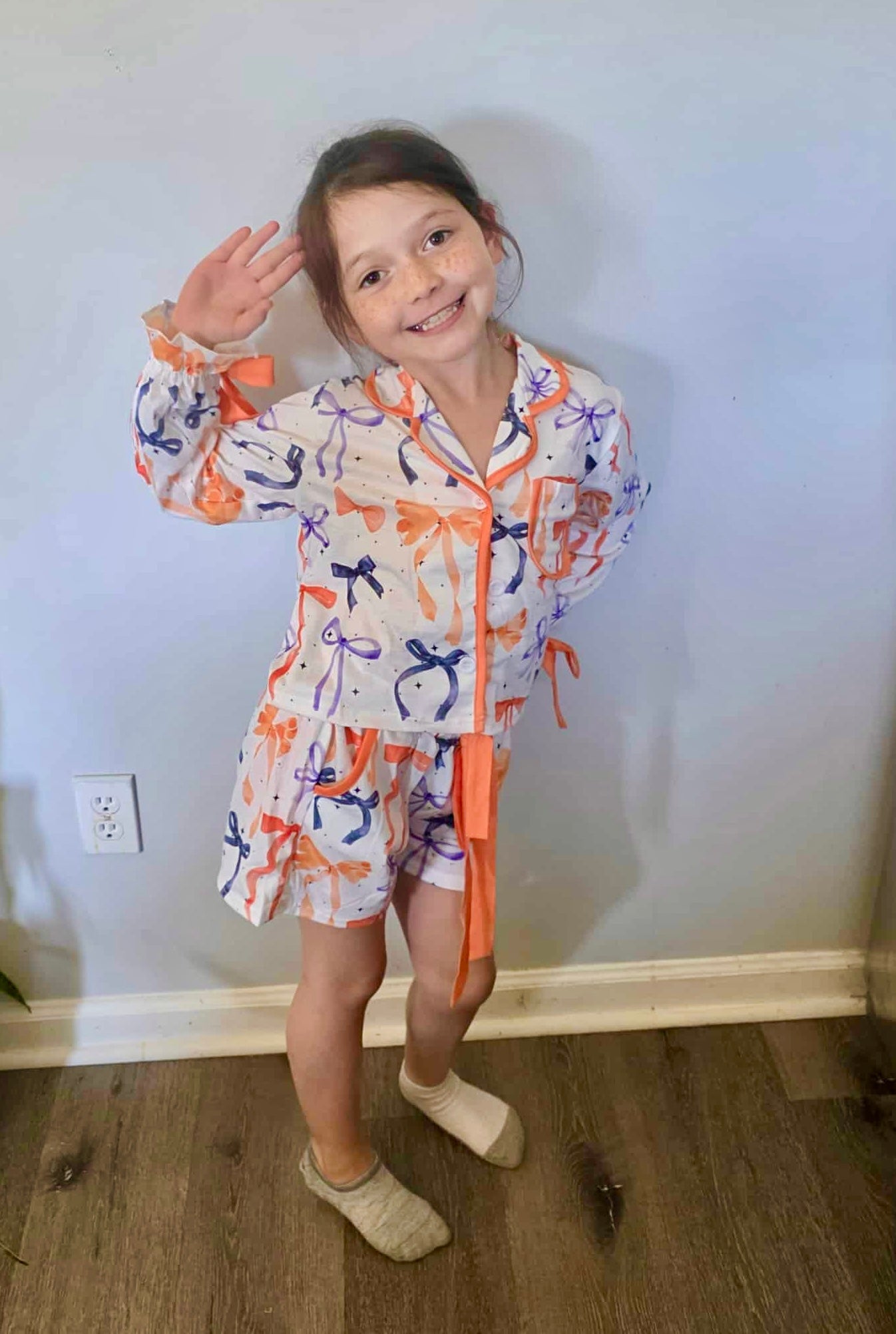 Mommy and Me Bow Print Pajama Set for Kids