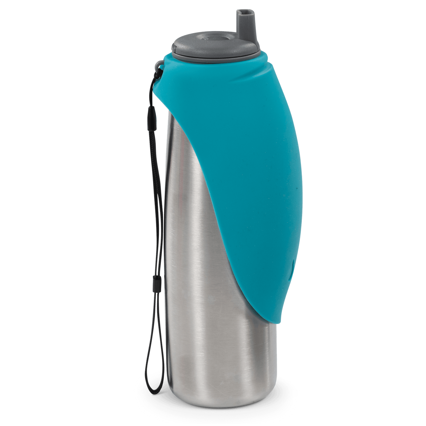 Insulated Double Wall Dog Travel Water Bottle with flip up bowl