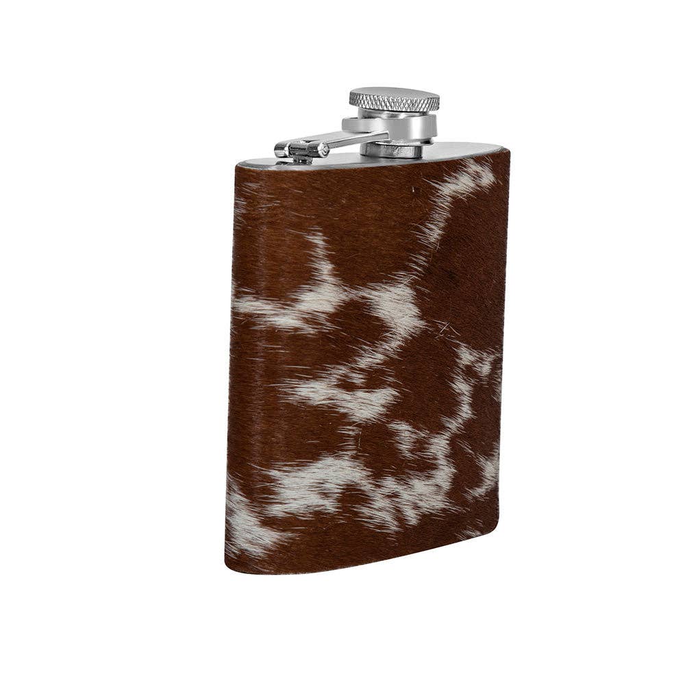 Mountain Trail Flask in Caramel Hair-on Hide (8 OZ)