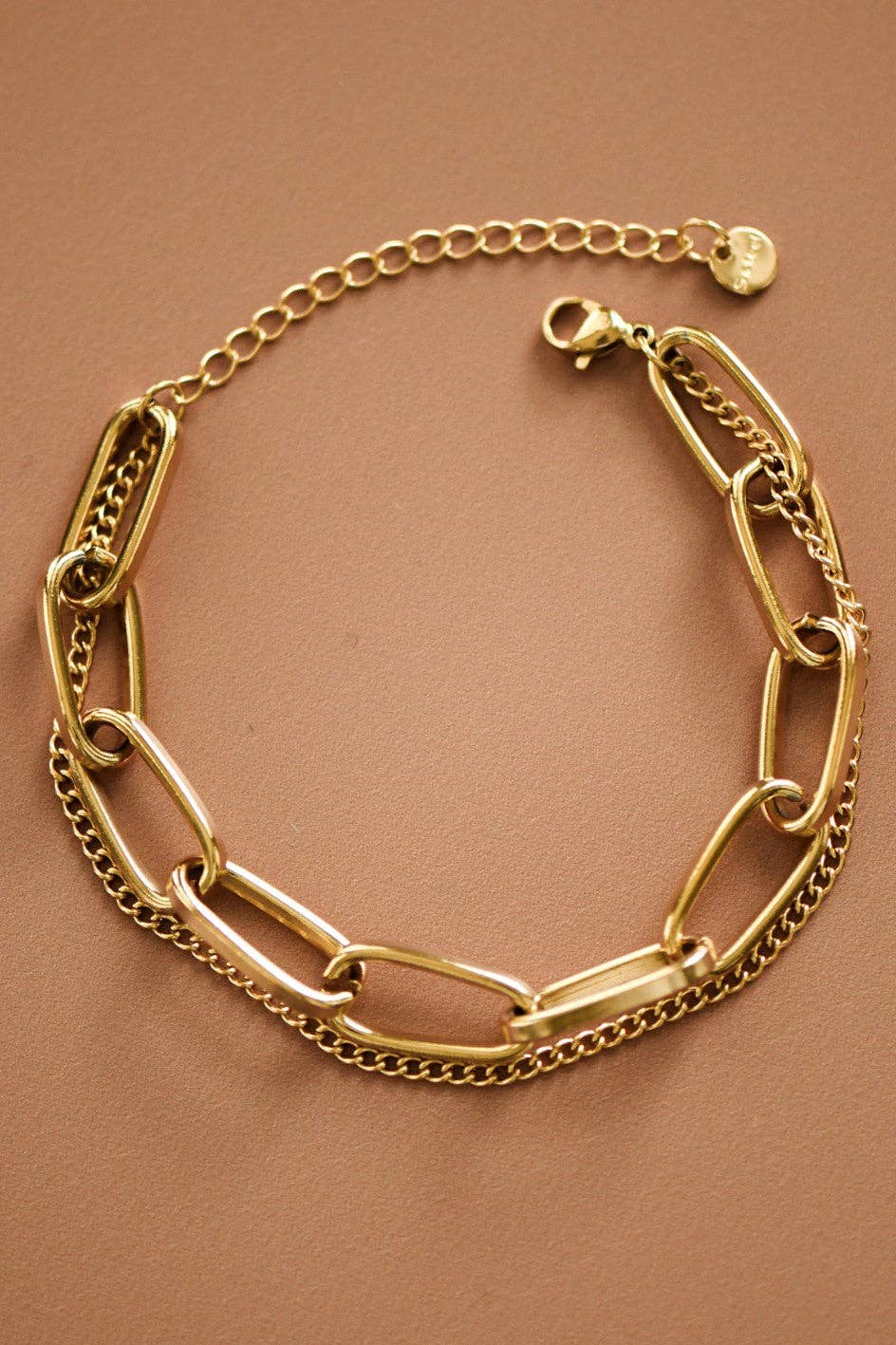 18K Gold Plated Double Chain Bracelet